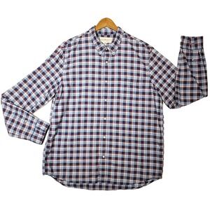 Denim & Supply Ralph‎ Lauren Button Shirt Men XXL Blue Plaid Long Sleeve Casual